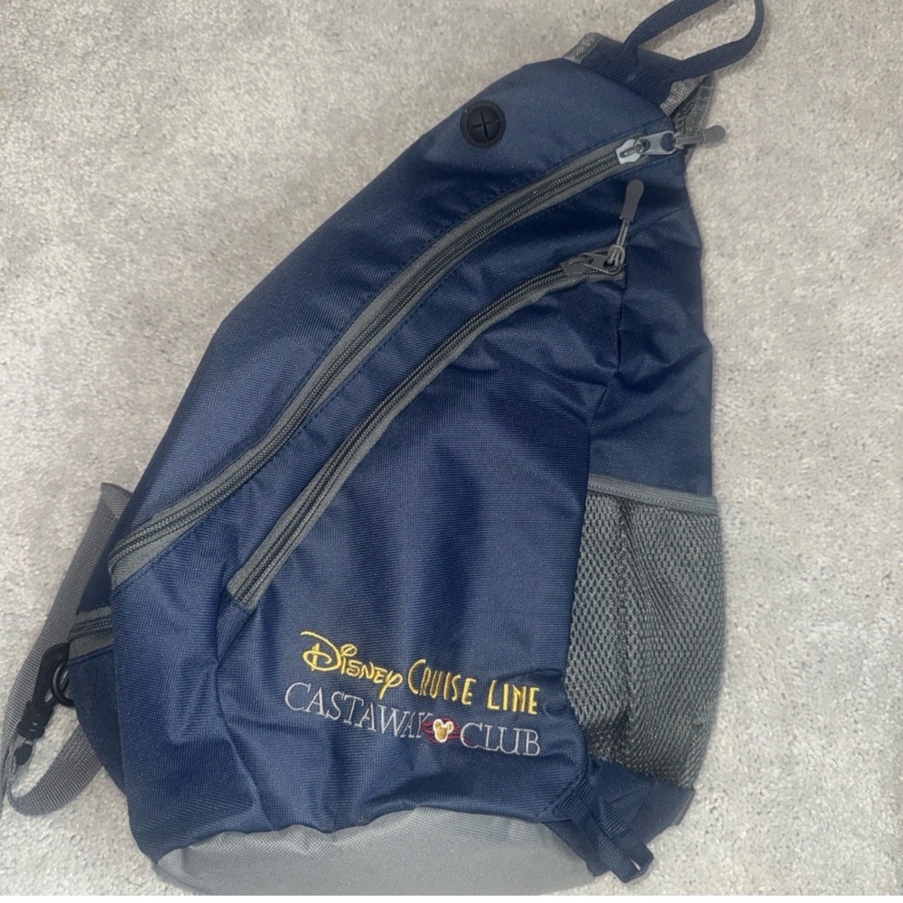 Disney Cruise Line Castaway Club Blue Shoulder Crossbody Backpack Sling Bag